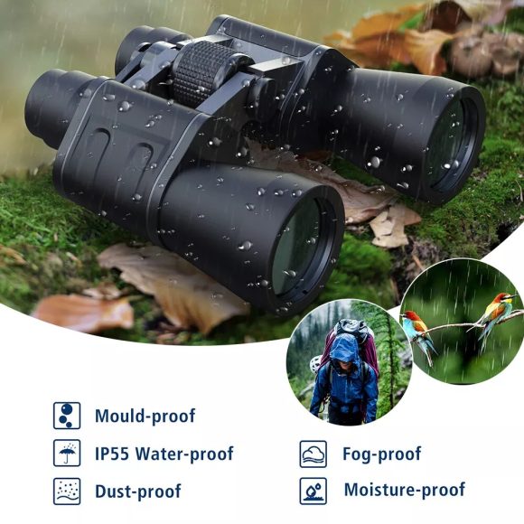 180x100 High Power Military Binoculars Day Night Vision Compact Waterproof Binoculars For Bird Watching Hunting Travel Football Games Stargazing With Carrying Case And Strap - Image 8