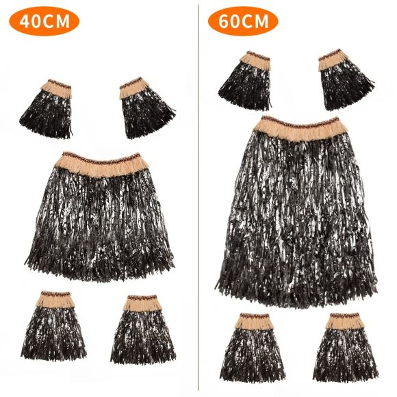 Hawaiian Style Party Grass Skirt Suit - Image 6