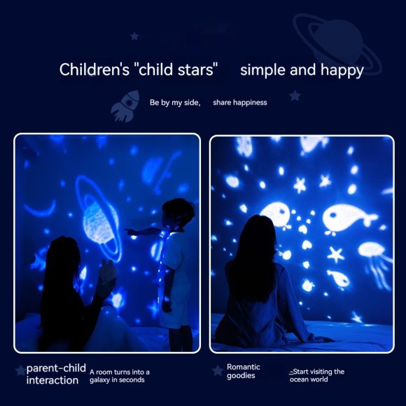 Creative Rabbit Star Light Projector Lamp Children Home Decor - Image 2