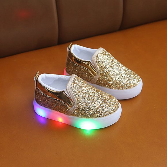 Kids Led Sneakers Lighted Baby Toddler Sneakers Sequin Girl Light Shoes - Image 3