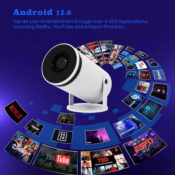 Home HD Projector Bluetooth Portable Mini 4K Mini Phone Y5S Home Theater Projector - Image 4