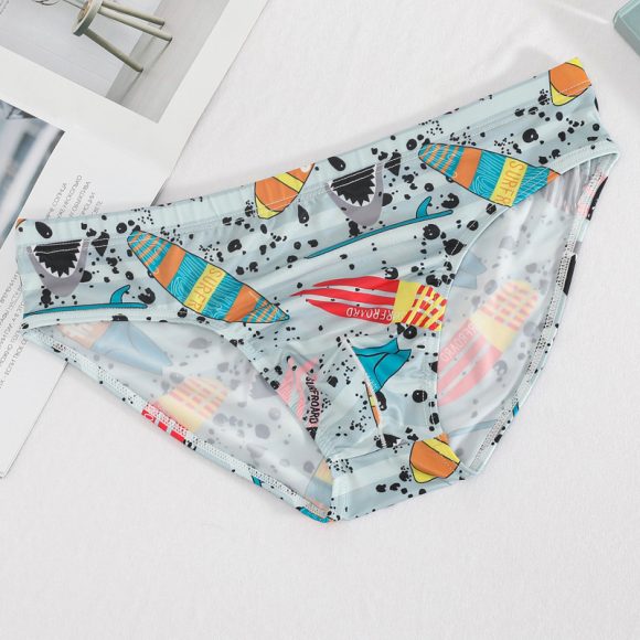 Briefs Printed Ice Silk Underwear Breathable Refreshing Thin Panties - Image 6