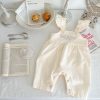 Baby Girl's Loose Adjustable Suspender Romper - Image 2