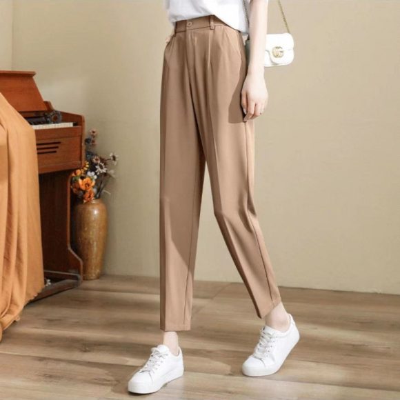 White Suit Pants For Women Spring And Autumn Loose