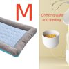 Pet Cooling Pad Bed For Dogs Cats Puppy Kitten Cool Mat Pet Blanket Ice Silk Material Soft For Summer Sleeping  Blue Breathable - Image 10