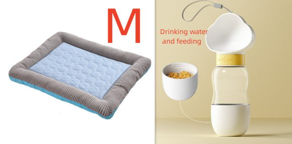 Pet Cooling Pad Bed For Dogs Cats Puppy Kitten Cool Mat Pet Blanket Ice Silk Material Soft For Summer Sleeping  Blue Breathable - Image 10