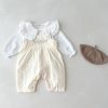 Baby Girl's Loose Adjustable Suspender Romper - Image 4