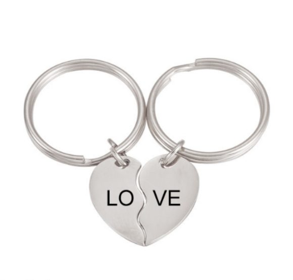 Love Stainless Steel Lettering Keychain Pendant Friend Couple - Image 9