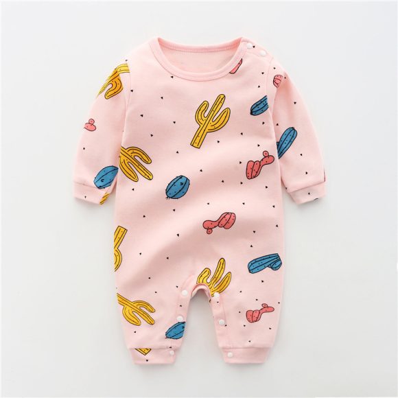 Fashion Cute Cotton Long-sleeved Thin Baby Clothes One-piece - Image 5