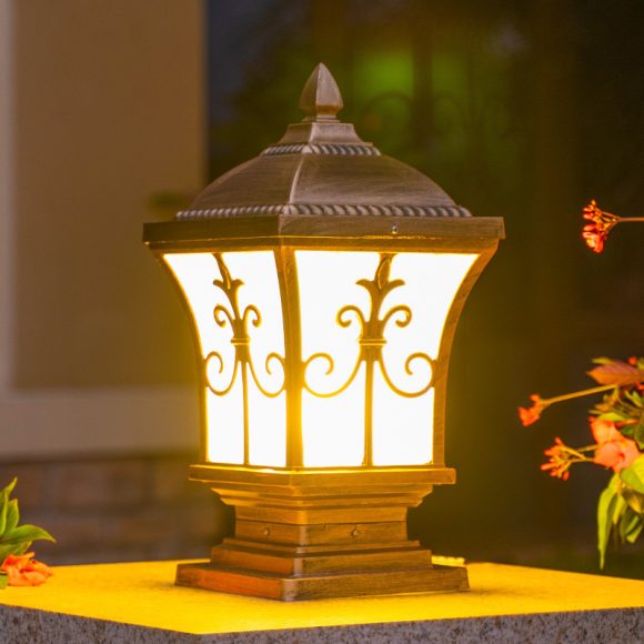 Solar Column Headlights Garden Wall Lights - Image 4