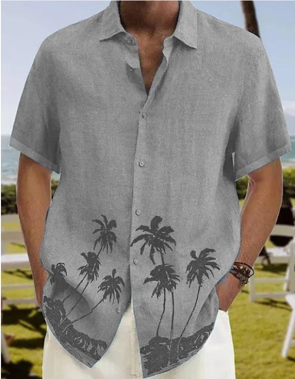 Men's Summer Fashion Trend Beach Casual Short Sleeve - Image 4