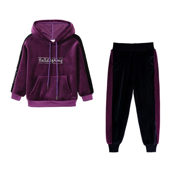 Fashion Girls Long Sleeve Two-piece Sports Suit - Image 10