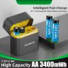 Eight-slot AA Smart Charging Bin Type-c Port 8 Tablets No 5 3400Mwh Lithium Battery Charger Suit