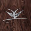 Simple Rhinestone Silver Headband Crown - Image 3
