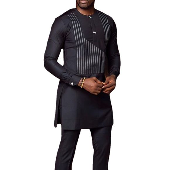 Men's Fashion Casual Striped Long-sleeved Shirt - Image 5