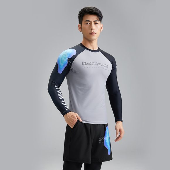 Men's Split Swimsuit Swim Trunks Protection UPF Surfing Suit - Image 5