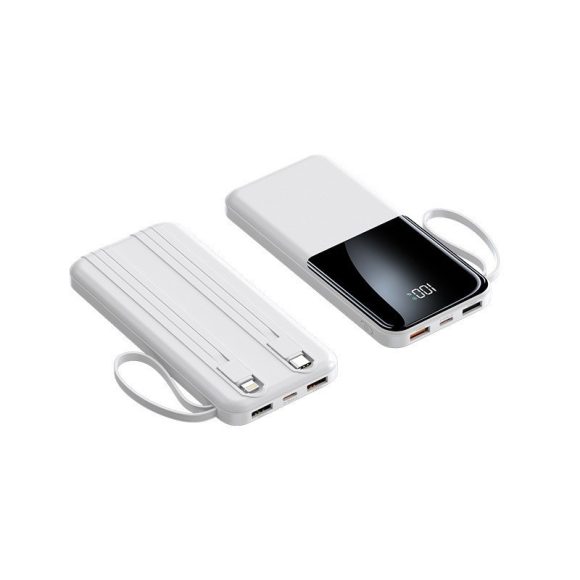 Fast Charge With Cable 20000mAh Large Capacity Ultra-thin Portable Mobile Power Pack - Image 3