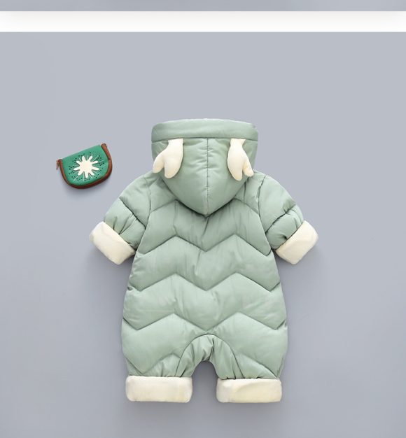 Baby Winter Snowsuit Plus Velvet Thick Baby Boys Jumpsuit 0-3 Years Newborn Romper Girl Clothes Overalls Toddler Coat - Image 7