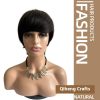 Short Straight Wig Women's Short Hair Head Cover Real Human Hair - Image 6