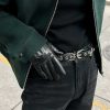 Double-headed Western Lily Retro Commuter Cowhide Belt - Image 3
