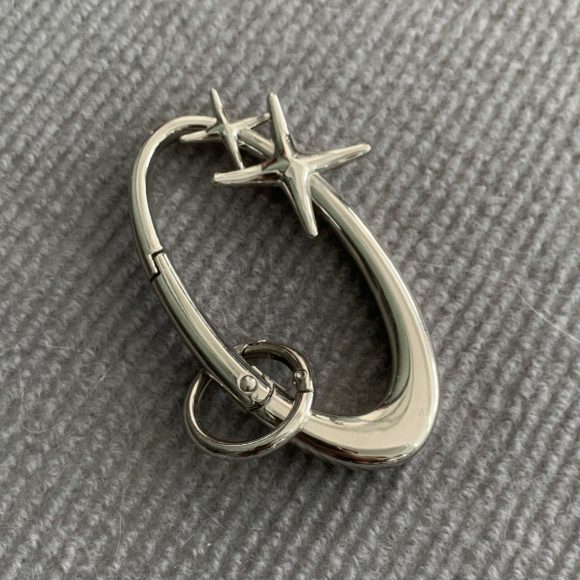 Niche Double Star Oval Keychain Vibe Style Handbag Pendant - Image 5