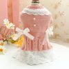 Bowknot Dog Clothes Cat Costume Hollow Knit Dog Sweater - Image 2