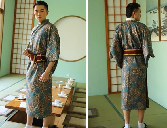 Japanese Kimono Men's Traditional Kimono Formal Wear Summer Fireworks Kimono Suit - Image 6