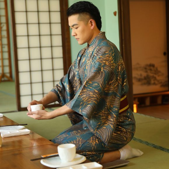 Japanese Kimono Men's Traditional Kimono Formal Wear Summer Fireworks Kimono Suit - Image 4