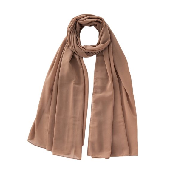 Women's Pure Color Pearl Chiffon Bubble Scarf Gauze Scarf - Image 8