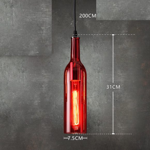 Nordic Style Restaurant Bar Creative Color Wine Bottle Glass Chandelier - Image 5