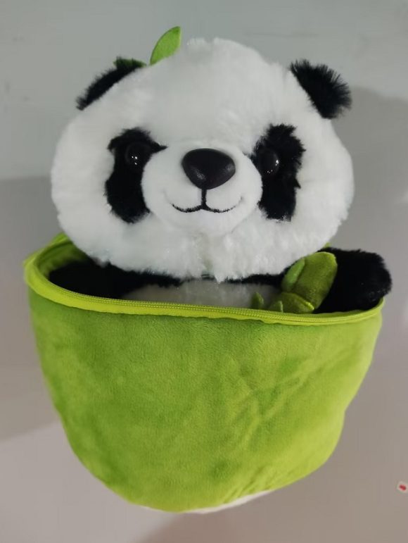 Simulated Bamboo Tube Flower Panda Pillow - Image 9