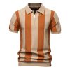 Lapel Short-sleeved Woolen Polo Shirt For Men - Image 7