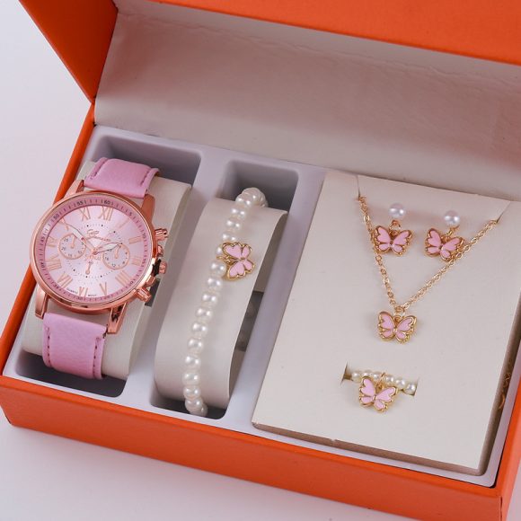 Ladies Graduated Belt Watch Jewelry Set - Image 5
