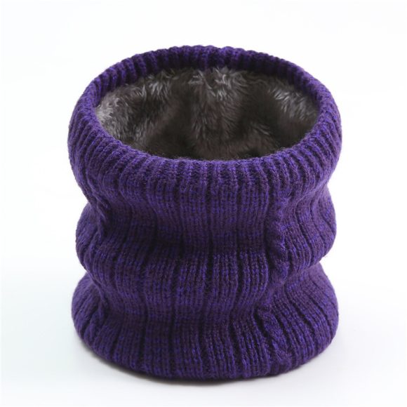 Twist Wide Striped Fleece-lined Knitting Scarf For Men - Image 2
