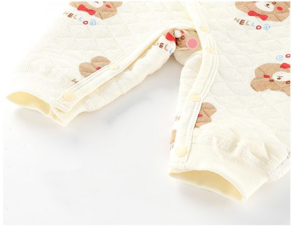 Padded Long Sleeve Baby Onesie - Image 6