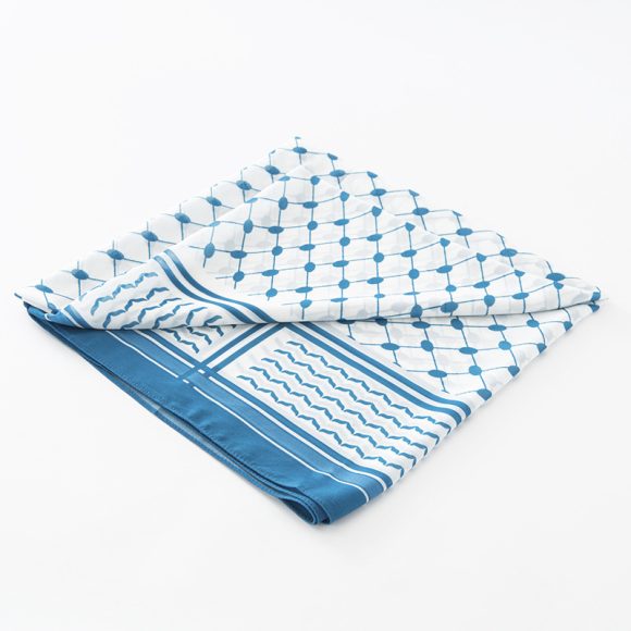 New Chiffon Printed Plaid Square Scarf - Image 4