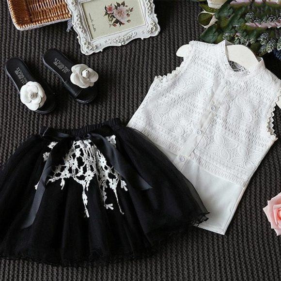 Kids Baby Girls Clothing Sets Summer TShirtsskirt Clothes - Image 10