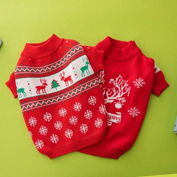 Christmas Tree Elk Christmas Dog Sweater - Image 3