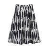Spring And Summer Square Printing Midi Dress
