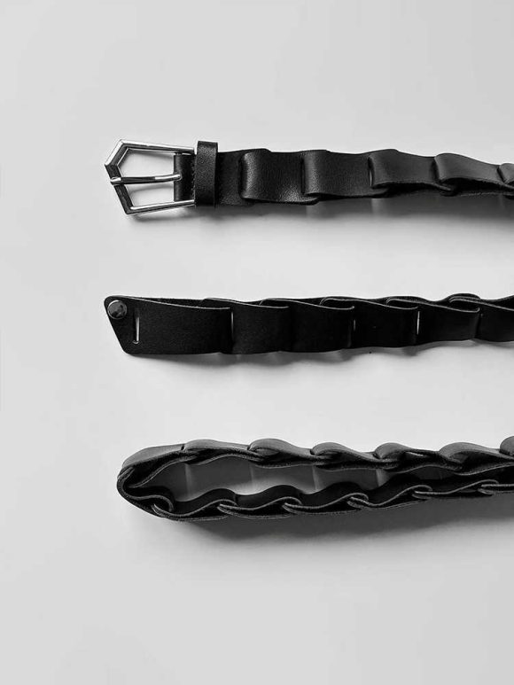 Men's Special-shaped Buckle Stitching Pant Belt - Image 3