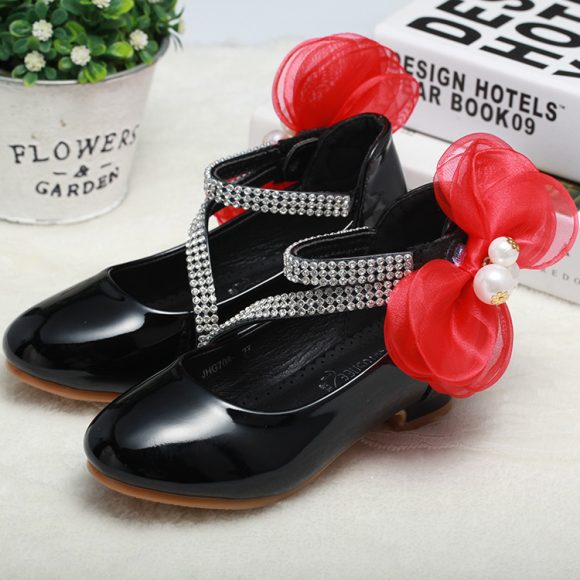 Little High-heeled Big Kids Princess Shoes - Image 5