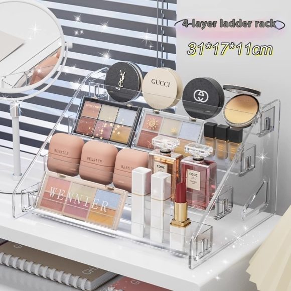 Plastic Transparent Cosmetics Storage Box - Image 8