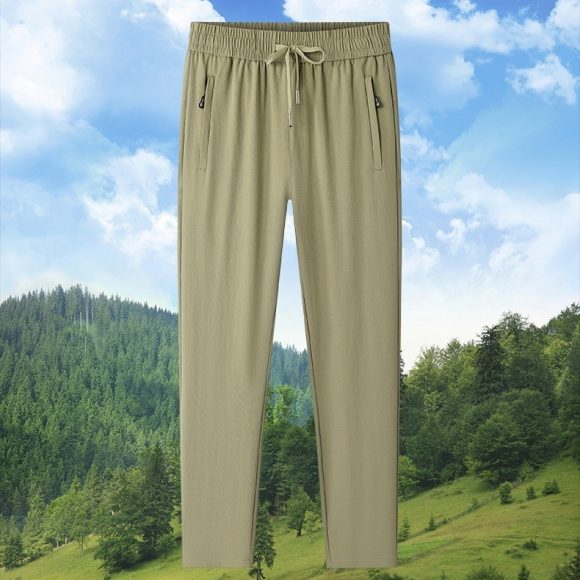 Loose Elastic Quick-drying Straight Ankle Tied Sports Pants