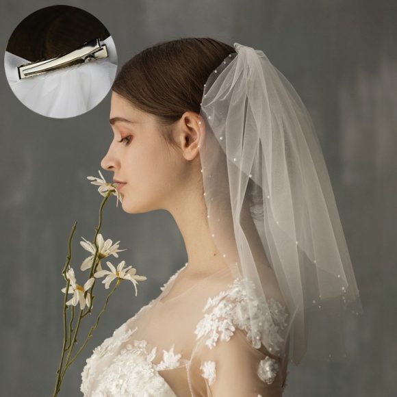 Women's Retro Short Wedding Bride Headdress - Image 2