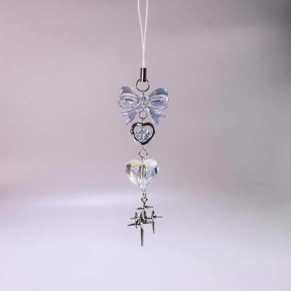 Beads Blue Clear Heart Ornaments - Image 2