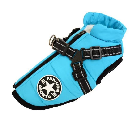 Waterproof Dog Clothes Winter Dog Coat With Harness Warm Pet Clothing Big Dog Jacket Chihuahua Labrador Coat Costume - Image 5