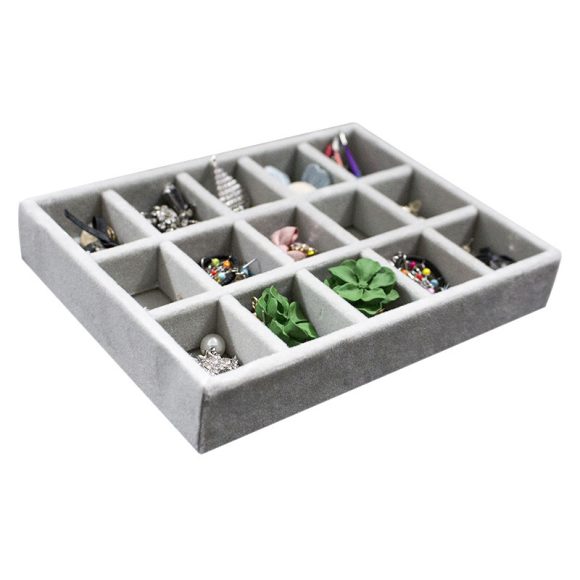 Jewelry storage box flannel earrings jewelry box storage box - Image 9