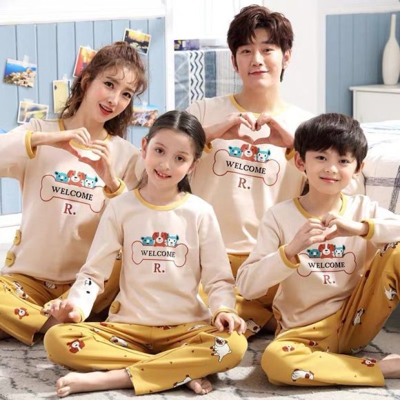 Parent-child Pajamas Cotton Long Sleeve Cartoon Children's Loungewear - Image 5