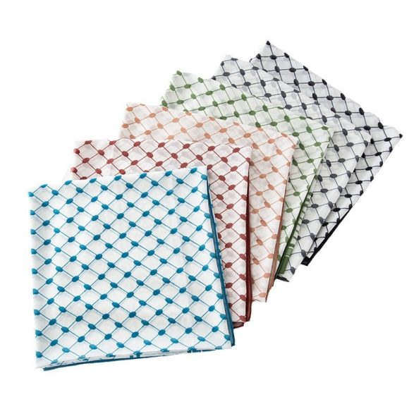 New Chiffon Printed Plaid Square Scarf - Image 2
