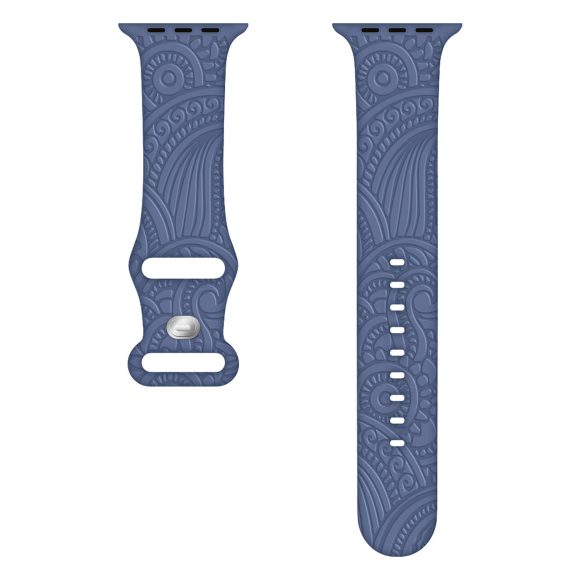 Laser Carved Embossed Cashew Printed Silicone Strap - Image 3